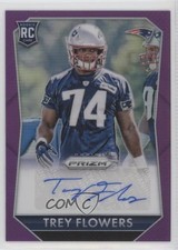 2015 Panini Prizm Rookie Signatures Violet Prizm Trey Flowers #RS-TF Auto f0v