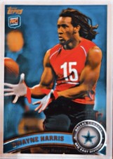 Topps 2011 Dwayne Harris Rookie Card Dallas Cowboys #386 Football NFL. rookie card picture