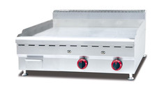 Commercial 2 Burner Gas Griddle Flat Top Grill LPG/Natural Gas 600mm 31000 BTU