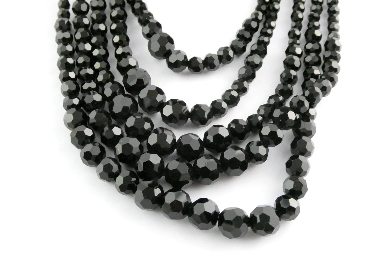 Heidi Daus Black Rhinestone Statement Necklace Co… - image 3