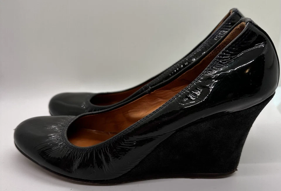 Zapatos de salón de cuña Lanvin charol Forrest verde bailarina talla EE. UU. 7,5 eau 37,5 Foto 4 de 4