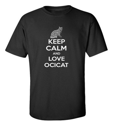 Ocicat T-Shirt Keep Calm & Love Cat Lover Funny Pet Animal Tee Gift Apparel