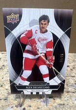 2024-25 Upper Deck Engrained Icon Alex Delvecchio Mahogany /75 Detroit Red Wings