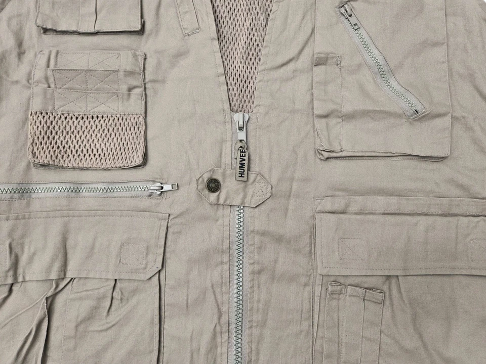 HUMVEE by Campco Safari Photo Tactical Vest Cotton Khaki Sz XL - Image 4 of 4
