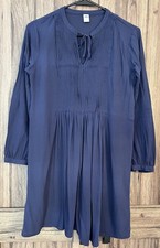 Women's Old Navy Flowy Casual Long Sleeve Pleated Front  Lined Dress SZ Small