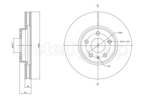 2X Metelli Bremsscheibe 23-1790C FüR Ford-image