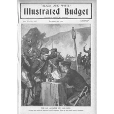 RUSSO-JAPANESE WAR The Japanese Advance on Liao-Yang - Antique Print 1904