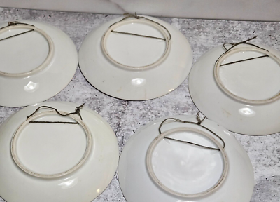 Bird Wall Decor Set of 5 Vintage Hand Painted 5.25