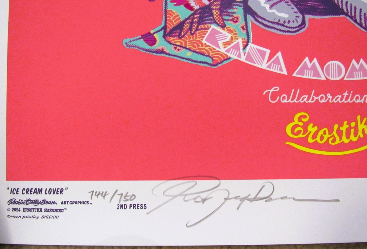 Rockin Jelly Bean KANA MOMONOGI Ice Cream Art Print SIGNED