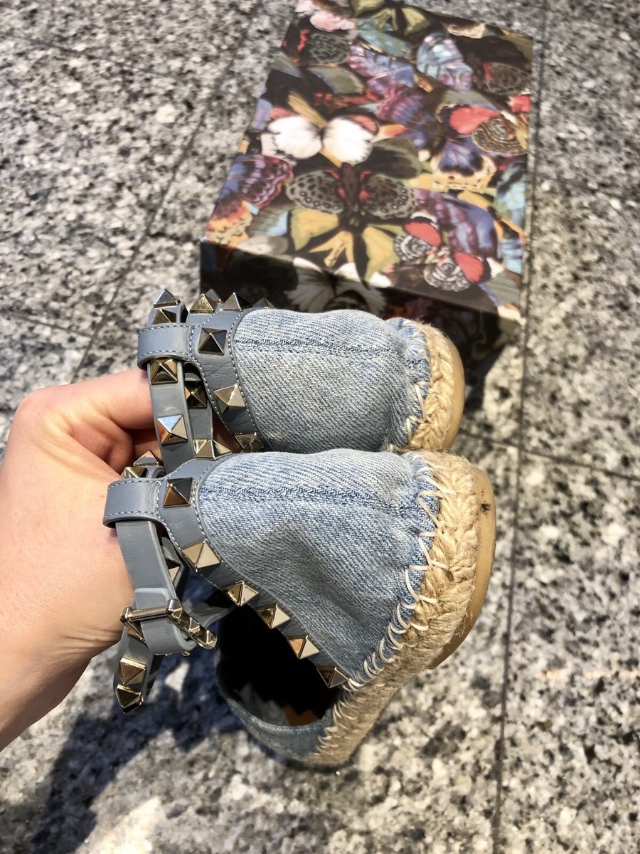 Denim Espadrilles Valentino Espadrille Flat VALENTINO Blue