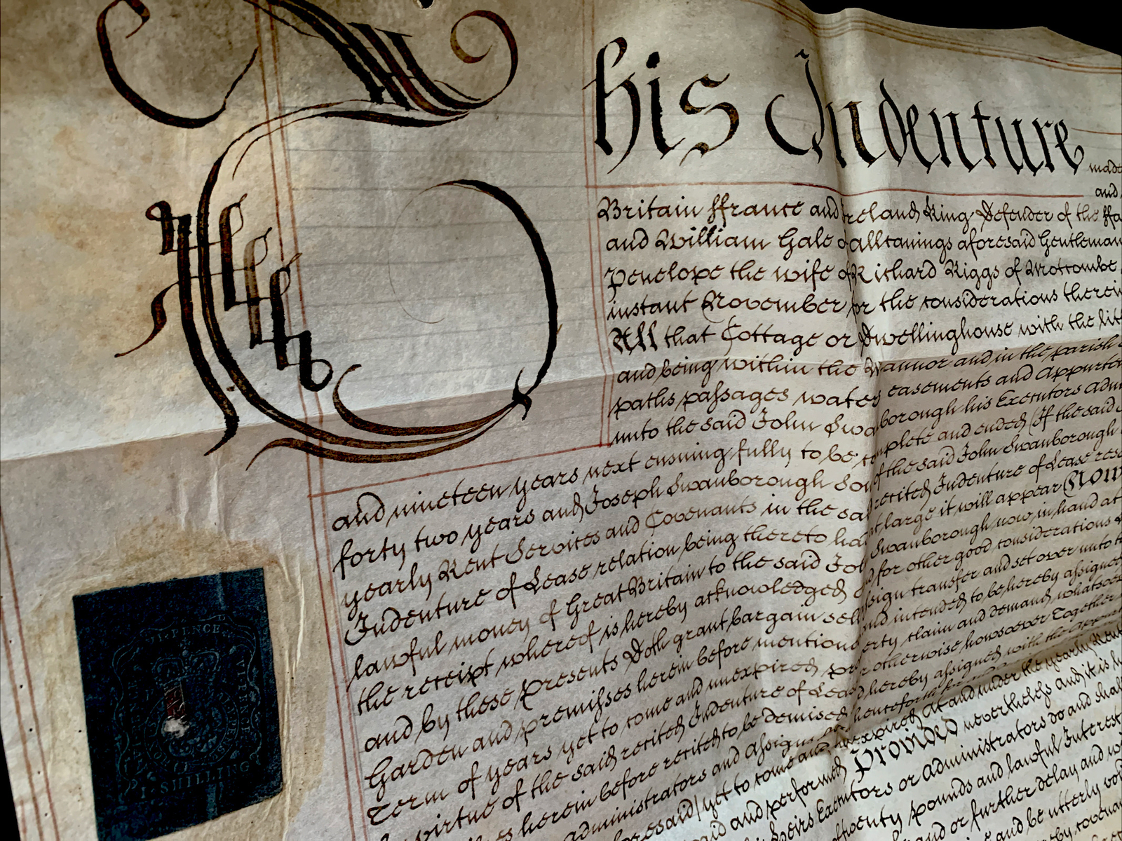 1764 VELLUM DOCUMENT Sealed Parchment English Document eBay