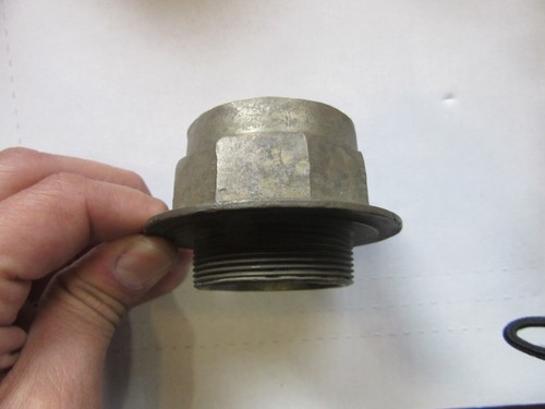 Vintage Antique A Bedouin L'Aigle Brass Hubcap Grease Cap - Wagon? Car? - Foto 3 di 7