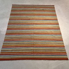 Nowy dywan 6' x 8' bardzo drobny ręcznie tkany nowoczesny styl Kelim area. �