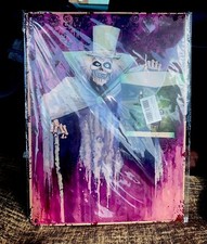 DISNEY HAUNTED MANSION HATBOX GHOST TIN METAL SIGN 8"X12"
