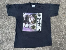 Vintage Mark Raven Amsterdam Art Shirt M Black 90s Classic Artwork