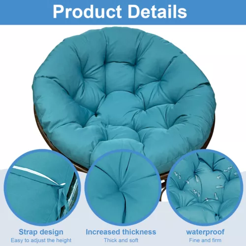 Papasan Chair Cushion Waterproof Oxford Cloth Circle Stuffed Egg Chair Cushions - Picture 69 of 111