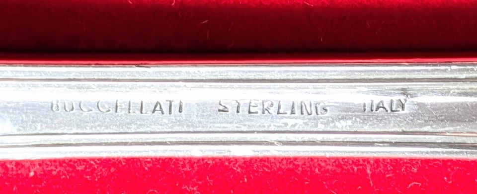 Buccellati-Laura, tenedor grande para servir pescado de plata de ley, 10-3/8" Foto 4 de 4