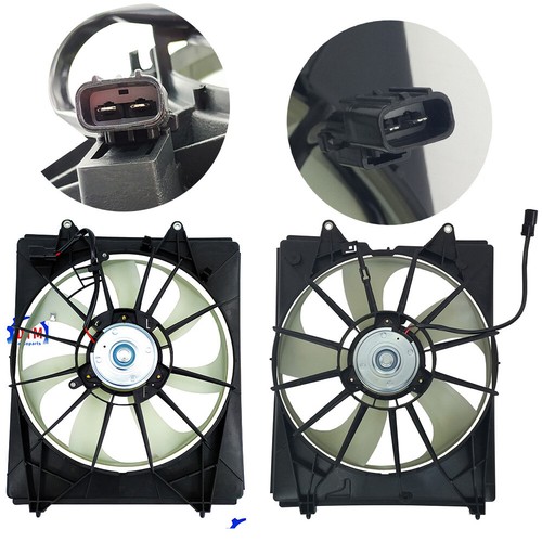 Pair Set For 1117 Honda Odyssey Dual Radiator A/C AC Condenser Cooling