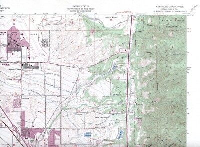 Kaysville Quadrangle Utah 1969 USGS Topo Map 7.5 Minute Topographic