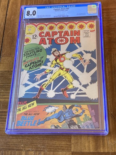 Captain Atom 83 CGC 8.0 White Pages (1st app Blue Beetle- 1966) - 第 1/3 張圖片