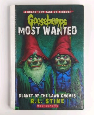 R.L. Stine's Goosebumps ''Planet of the Lawn Gnomes'' Hardcover GB Most Wanted 