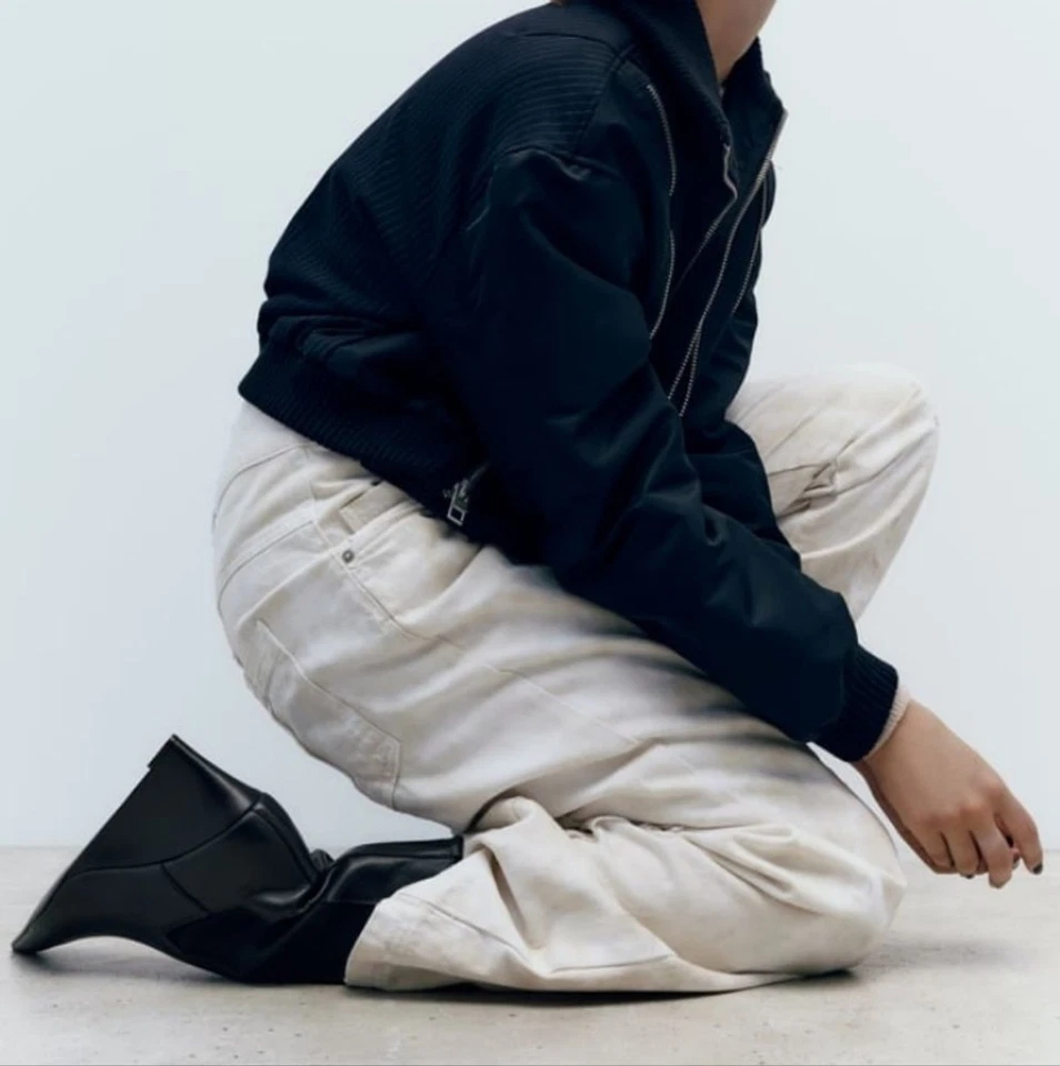 Botines de cuña de cuero Zara Foto 3 de 4