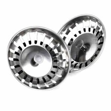 2 x passoire d'évier en acier inoxydable - bouchon de vidange de cuisine anti...