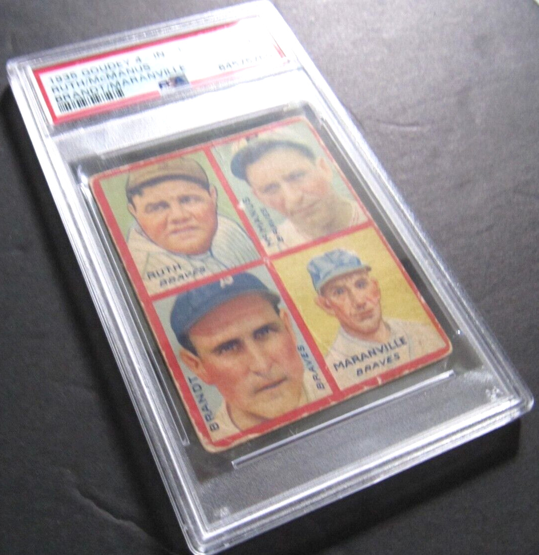 1935 GOUDEY 4 in 1 RUTH PSA 1  GREAT EYE APPEAL STUNNING COLOR UNDERGRADED!!! view 2