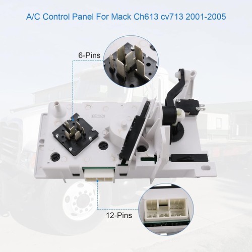 AC Control Panel 7787-880011 for Mack CH613 CV713 11-1225, 1000149542 New - Picture 5 of 5