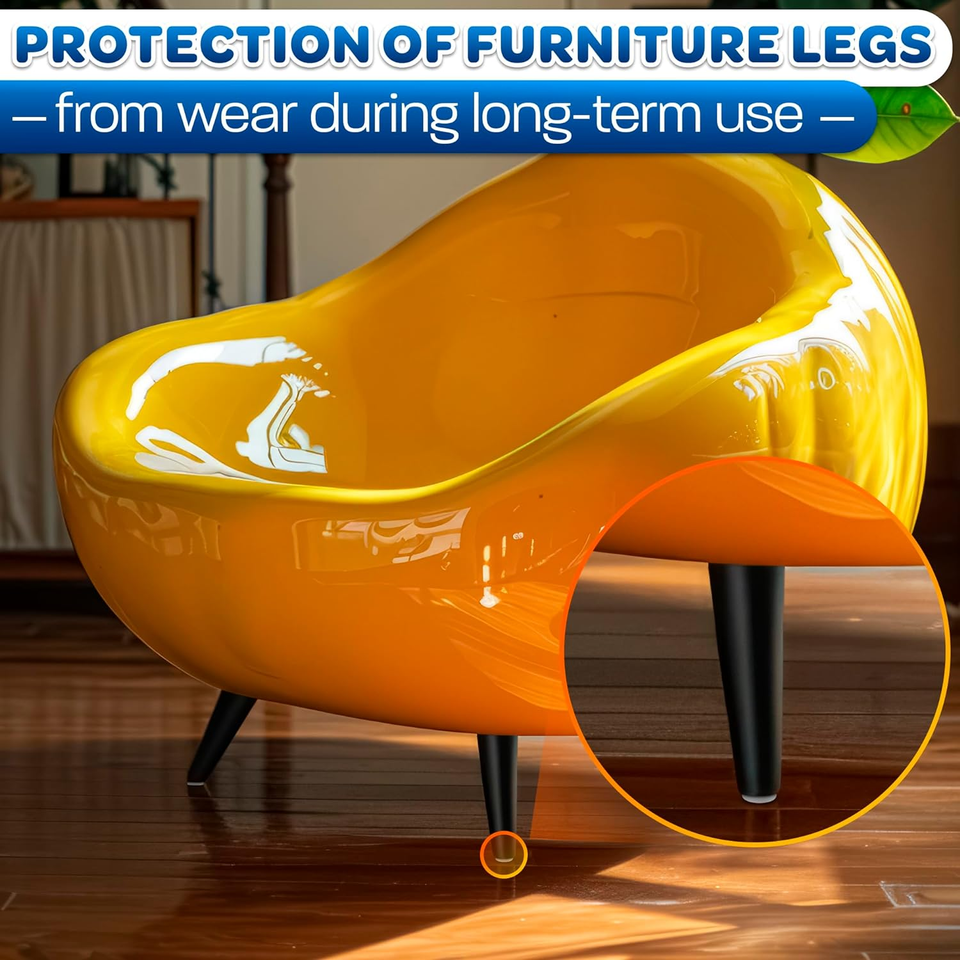 100 Pcs Nail in Chair Leg Floor Protectors Nail on Furniture Sliders