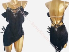 jz Handmade Women Samba Ballroom Swing Salsa Rumba Latin Dance Dress RHYTHM