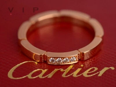 CARTIER MAILLON PANTHERE BAGUE RING TRAURING 4 DIAMANTEN 18K ROSÉ GOLD DIAMONDS - Bild 1 von 4