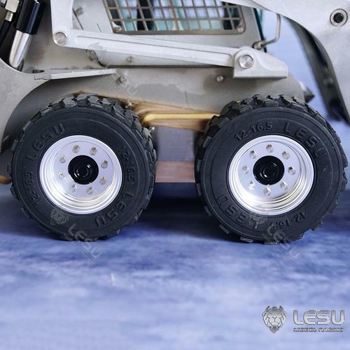 Neumáticos de rueda de goma para cargador hidráulico de dirección deslizante LESU 1/14 A0008 - Imagen 3 de 6