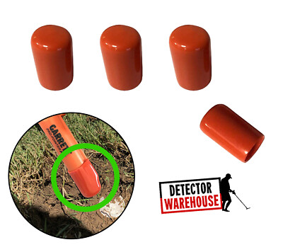 4 ORANGE Pinpointer Cap Tip Protector - Fits Garrett Propointer AT, II