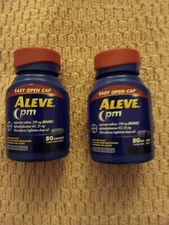 TWO ALEVE PM  80 CAPS - OTC PAIN RELIEVER-EASY OPEN  160 Caps Exp 2027 CLEARANCE