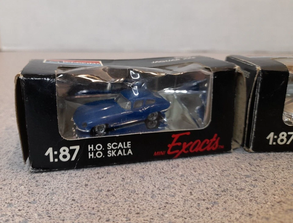 Monogram Mini Exacts 1/87 Mercedes Gullwing Lamborghini Countach Jaguar XKE Lot - Image 2 of 4