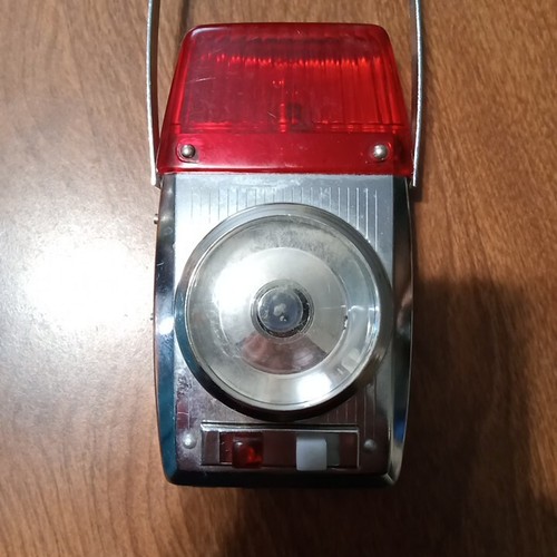 Vintage Chrome Ash Flash Pocket Lamp / Lantern / Signal Emergency Red - Tested - Picture 4 of 6
