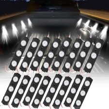 16pc Waterproof Pickup Truck Bed Lighting 48 Led Pod Kit Strip White With Switch 16pc Waterproof Pickup Truck Bed Lighting 48 Led Pod Kit Strip White With Switch
