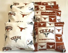 8 CORNHOLE BEAN BAG BAGGO CORN TEXAS LONGHORNS WB