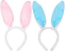 Bunny Ears Easter Dress up Rabbit Costume Kids Fancy Dress Headband Pink Blue
