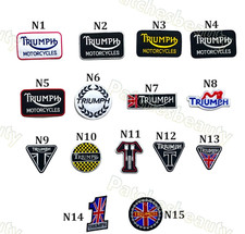 Triumph Motorcycles Biker Rocker Iron Sew On Embroidered Patch Motorsports Cloth