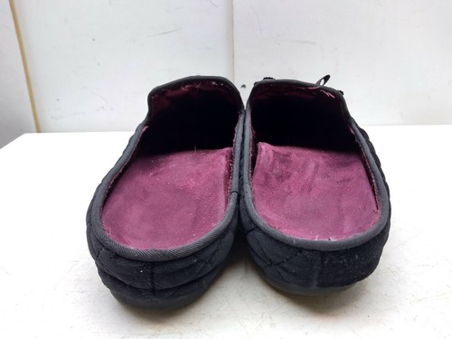 Vionic Black Velvet Quilted Fabric Slip On Slide Mule Sandal Women Shoes 7-8M 38 - Picture 4 of 7