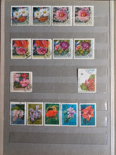 STAMPS ALBUM FLORA & FAUNA collection different countries USSR 401pcs 1960-1970s - Picture 21 of 22