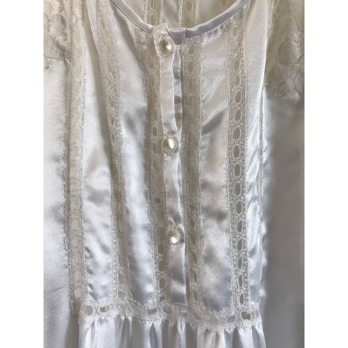 Vtg Eve Stillman Couture New York White Maxi Gown Night Gown Saks Fifth Avenue S - Picture 8 of 10