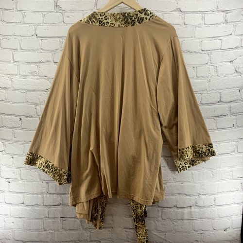 Intimate Promise Robe Womens Sz M Cheetah Print Beige Vintage - Picture 4 of 8
