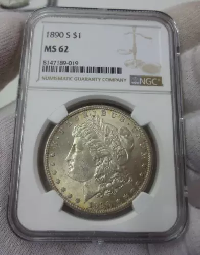 1890-S Morgan Dollar NGC MS62 (Better Date)(019) (Nice Coin)