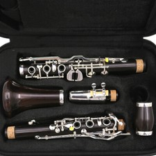 19 Keys Advanced Instruments Ebony Wood Clarinet Silver Plating Keys