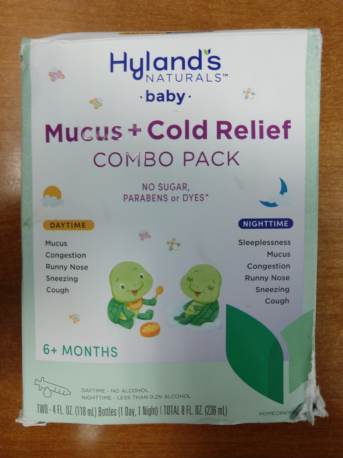 Hylands Naturals Baby Mucus + Cold Relief Combo Pack Day/Night Exp. 6