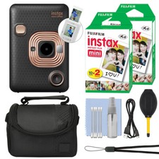 Fujifilm Instax Mini LiPlay Instant Camera Elegant Black  40 Film Accessory Kit