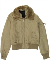 Gas Womens Bomber Jacket Uk 16 Large Khaki Ae20
